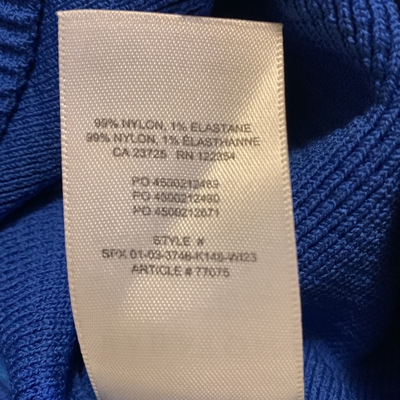 ARITZIA BABATON Sculpt Knit Criss Cross Cropped Tank Blue Size XL - Picture 8 of 11